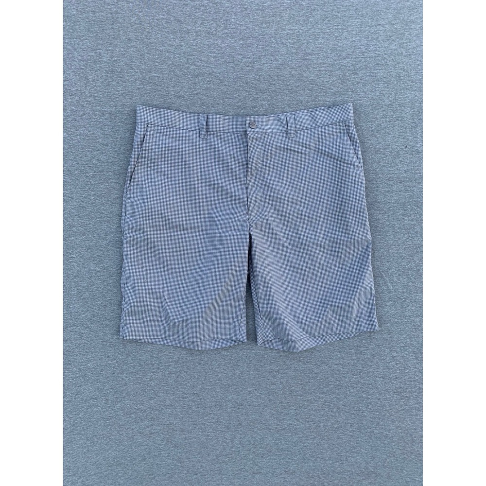 Callaway Mens Blue Gingham Plaid Golf Shorts Stretch Performance Size 38